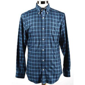 Banana Republic Blue 100% Cotton Men's Plaid SZ M